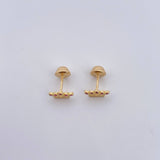 Topos Corona 0.85gr / Circones Fucsias Oro Amarillo 18K $