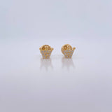 Topos Corona 0.75gr / Circones Blancos Oro Amarillo 18K $
