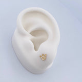 Topos Corona 0.75gr / Circones Blancos Oro Amarillo 18K $