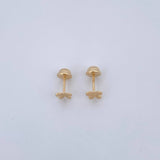 Topos Mariposa 0.65gr / Lisos Oro Amarillo 18K $