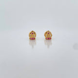 Topos Corona Real 0.8gr / Circones Blancos Fucsias Oro Amarillo 18K $