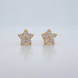 Topos Flor 0.9gr / Circones Blancos Oro Amarillo 18K $