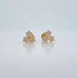 Topos Trio Flores 1.05gr / Circones Blancos Oro Amarillo 18K $