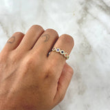Anillo Media Halos 2.4gr / T7 / Circones Multicolor Oro Amarillo 18K ©