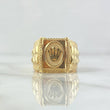 Anillo Corona RX Rectangular 6.8gr / T9 / Texturizado Oro Amarillo 18K ©