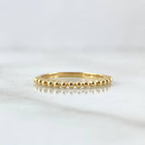 Anillo Mitad Esferas 1.7gr / T8 / Liso Oro Amarillo 18K *