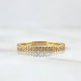 Anillo Media Churumbela 2.15gr / T7 1/4 / Circones Blancos Oro Amarillo 18K