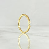 Anillo Media Churumbela 2.15gr / T7 1/4 / Circones Blancos Oro Amarillo 18K