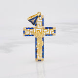 Dije Cruz Cristo Tribal 9.8g / 6.2cm Oro Amarillo 18K