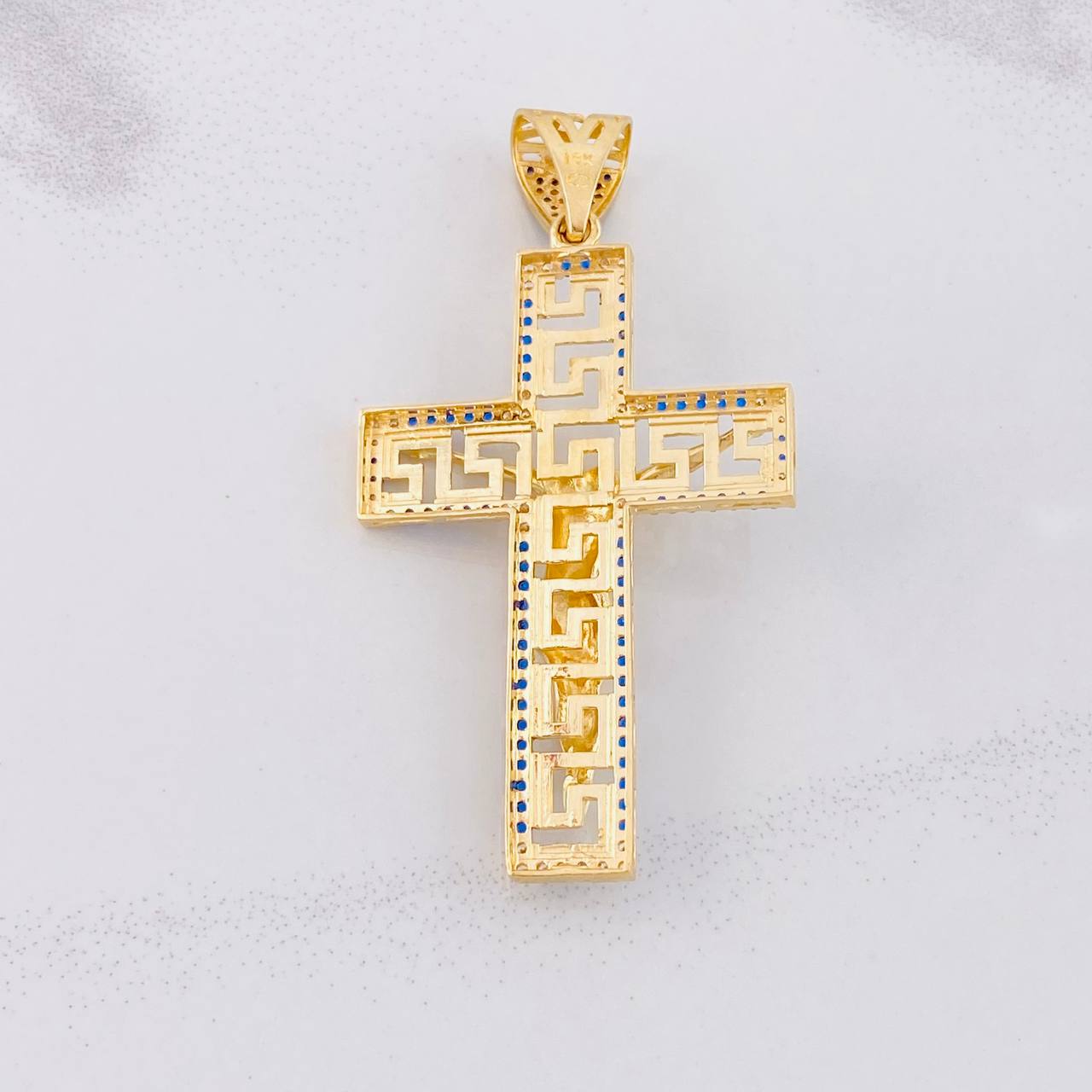 Dije Cruz Cristo Tribal 9.8g / 6.2cm Oro Amarillo 18K