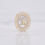Dije Virgen María 2.95g / 2.4cm Dos Oros Amarillo Blanco 18K