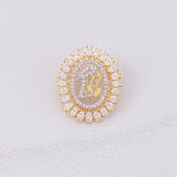 Dije Virgen María 2.95g / 2.4cm Dos Oros Amarillo Blanco 18K