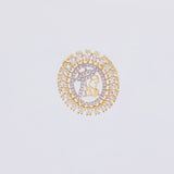 Dije Virgen María 2.95g / 2.4cm Dos Oros Amarillo Blanco 18K