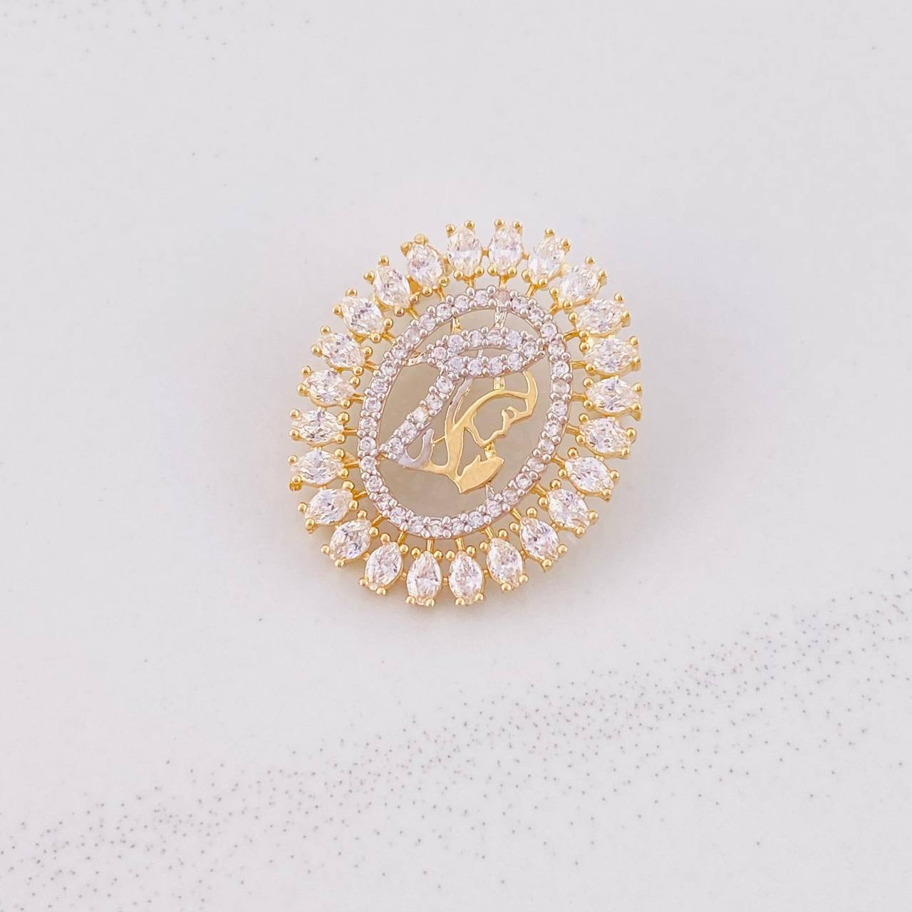 Dije Virgen María 2.95g / 2.4cm Dos Oros Amarillo Blanco 18K
