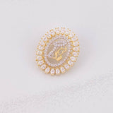 Dije Virgen María 2.95g / 2.4cm Dos Oros Amarillo Blanco 18K