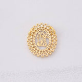Dije Virgen María 2.95g / 2.4cm Dos Oros Amarillo Blanco 18K