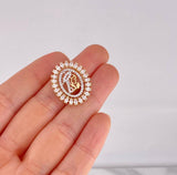 Dije Virgen María 2.95g / 2.4cm Dos Oros Amarillo Blanco 18K