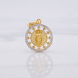 Dije Virgen de Guadalupe Destellos 2.85g / 2.6cm Dos Oros Amarillo Blanco 18K