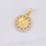 Dije Virgen de Guadalupe Destellos 2.85g / 2.6cm Dos Oros Amarillo Blanco 18K