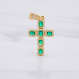 Dije Cruz Tupida Rectangular 3.45g / 3.9cm Oro Amarillo 18K