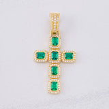 Dije Cruz Tupida Rectangular 3.45g / 3.9cm Oro Amarillo 18K