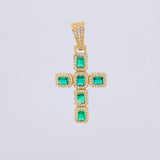 Dije Cruz Tupida Rectangular 3.45g / 3.9cm Oro Amarillo 18K