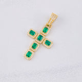 Dije Cruz Tupida Rectangular 3.45g / 3.9cm Oro Amarillo 18K