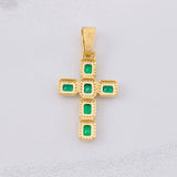 Dije Cruz Tupida Rectangular 3.45g / 3.9cm Oro Amarillo 18K