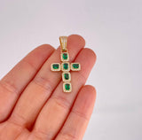 Dije Cruz Tupida Rectangular 3.45g / 3.9cm Oro Amarillo 18K