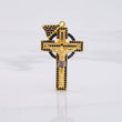 Dije Cruz Cristo Onyx 6.6g / 4.6cm Dos Oros Negro Amarillo 18K