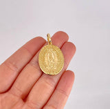 Dije Medalla Virgen de Guadalupe 8.3g / 4.1cm Oro Amarillo 18K