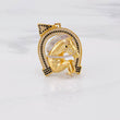 Dije Herradura Caballo 12.6g / 4cm Dos Oros Amarillo Blanco 18K