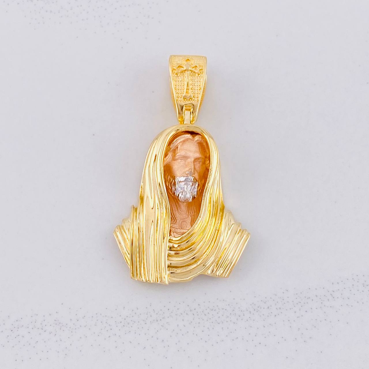 Dije Rostro de Cristo 10g / 3.8cm Tres Oros 18K