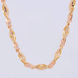 Cadena Rustica Rombo 56.4g / 65cm / 5.9mm Dos Oros Amarillo Rosa 18K