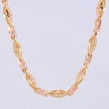 Cadena Rustica Rombo 56.4g / 65cm / 5.9mm Dos Oros Amarillo Rosa 18K