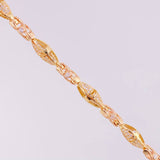 Cadena Rustica Rombo 56.4g / 65cm / 5.9mm Dos Oros Amarillo Rosa 18K