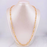 Cadena Rustica Rombo 56.4g / 65cm / 5.9mm Dos Oros Amarillo Rosa 18K