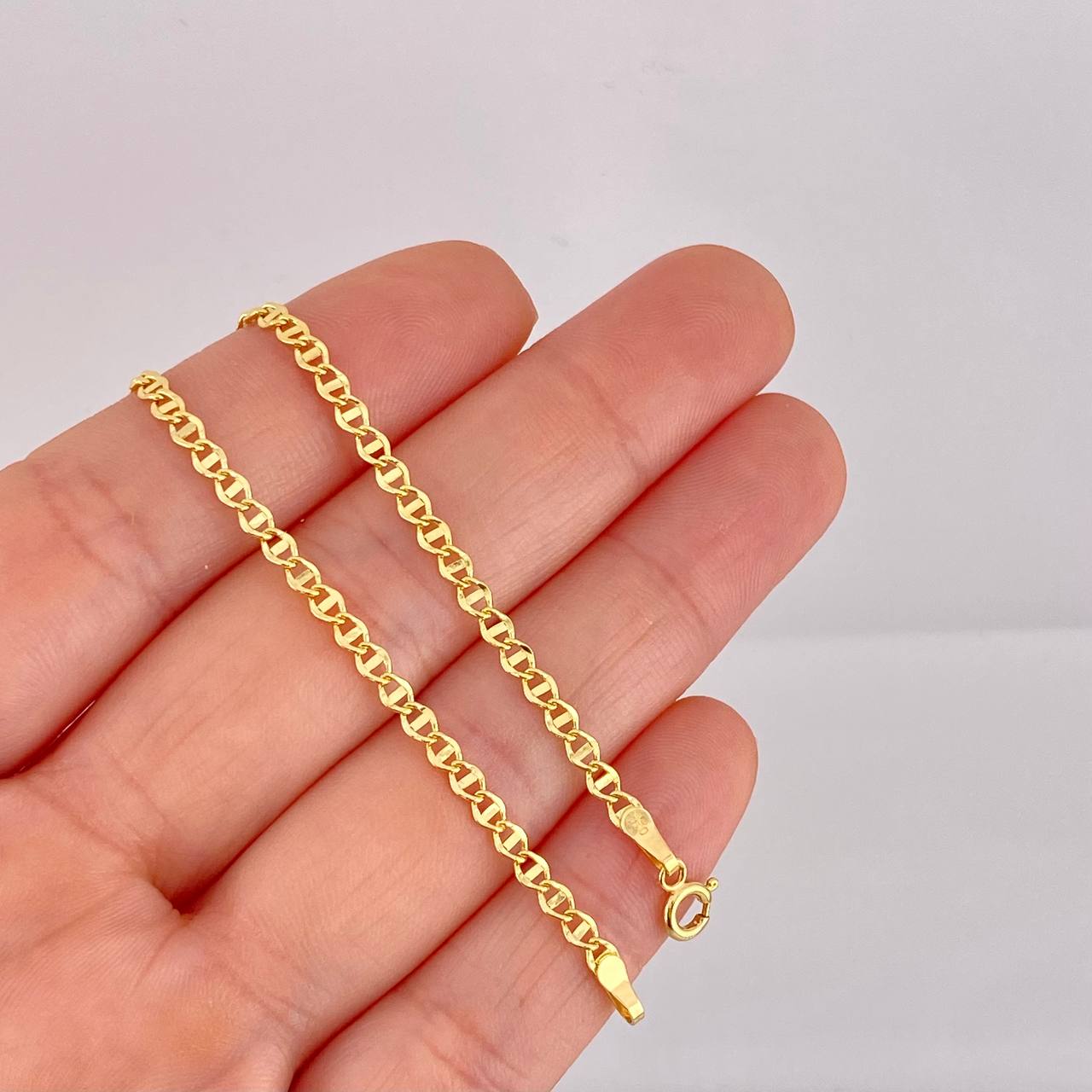 Cadena Escalera 3.3g / 60cm / 2.7mm Oro Amarillo 18K