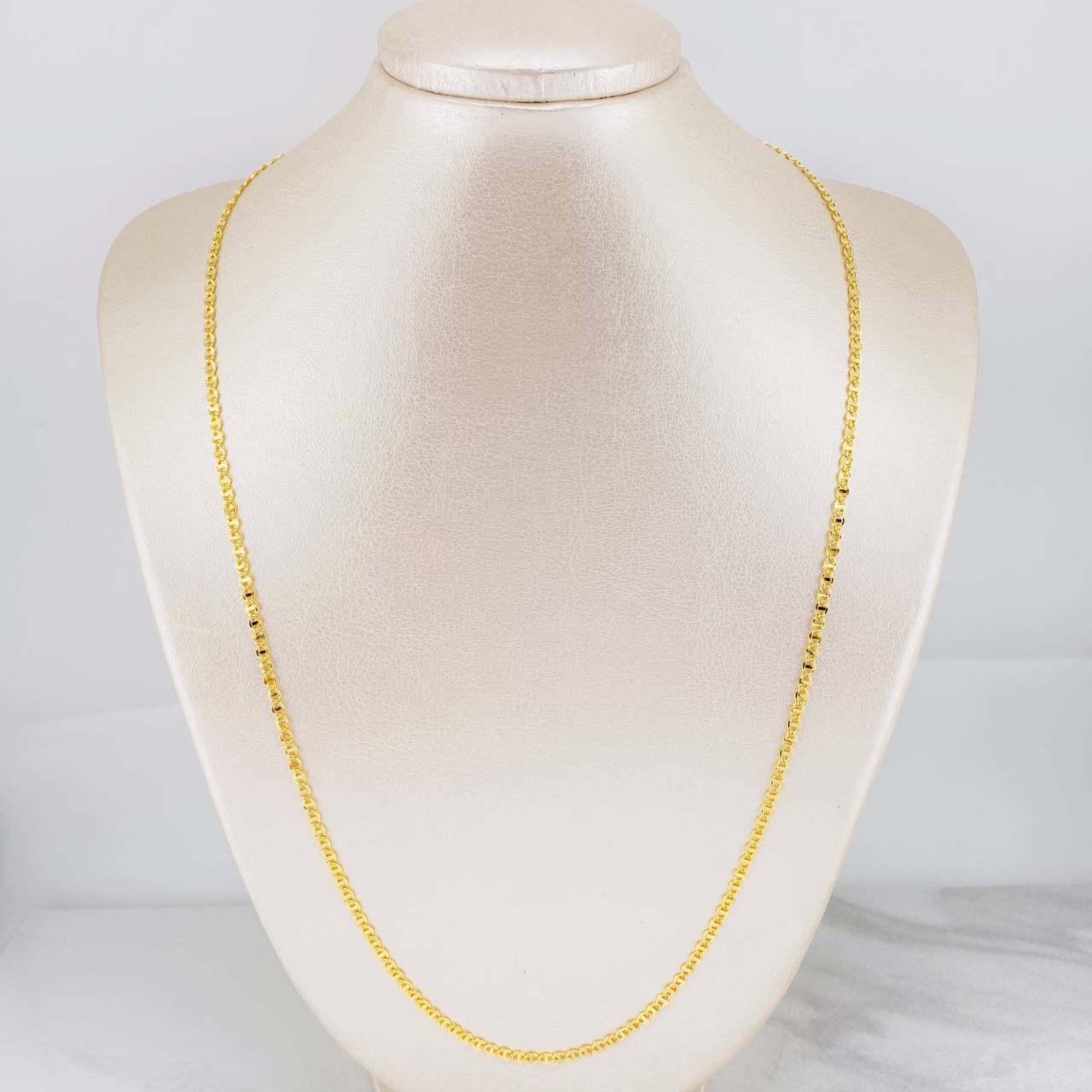 Cadena Escalera 3.3g / 60cm / 2.7mm Oro Amarillo 18K