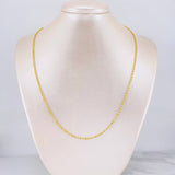 Cadena Lazo 3.1g / 50cm / 2.2mm Oro Amarillo 18K