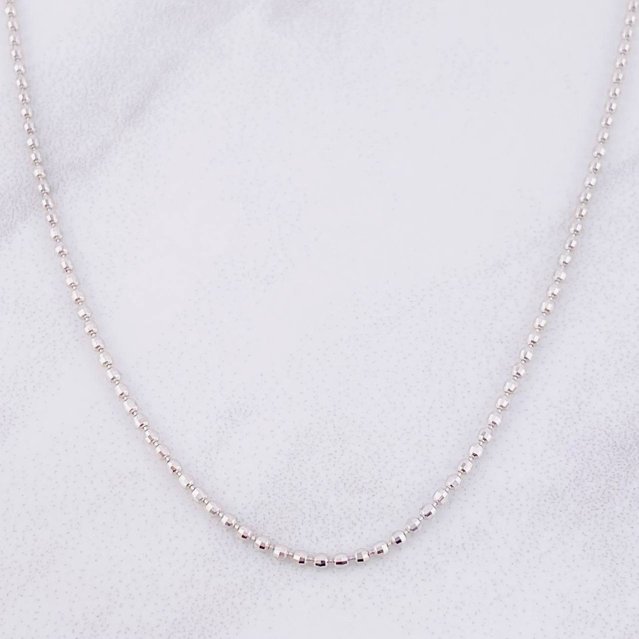 Cadena Militar Diamantada 8.45g / 60cm / 1.7mm Oro Amarillo 18K