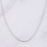 Cadena Militar Diamantada 6.4g / 45cm / 1.7mm Oro Blanco 18K