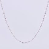 Cadena Militar Diamantada 6.4g / 45cm / 1.7mm Oro Blanco 18K