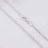 Cadena Militar Diamantada 6.4g / 45cm / 1.7mm Oro Blanco 18K