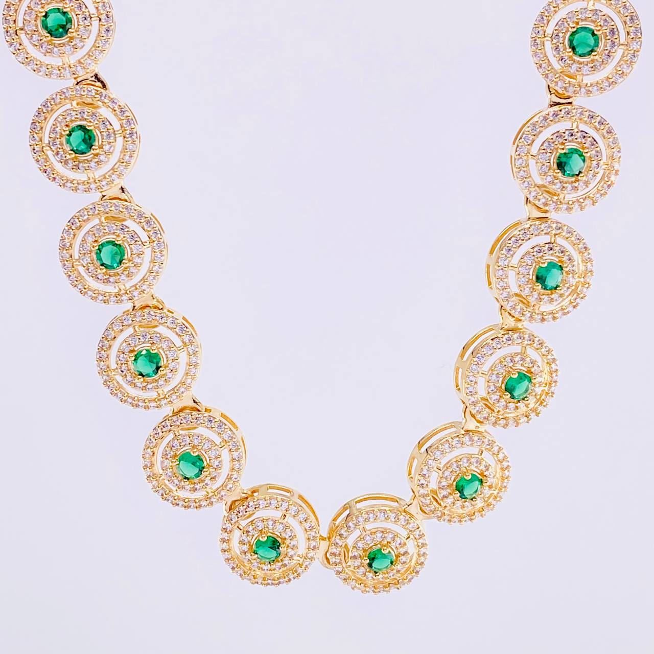 Cadena Tenis Circular 54.45g / 45cm / 11mm Oro Amarillo 18K