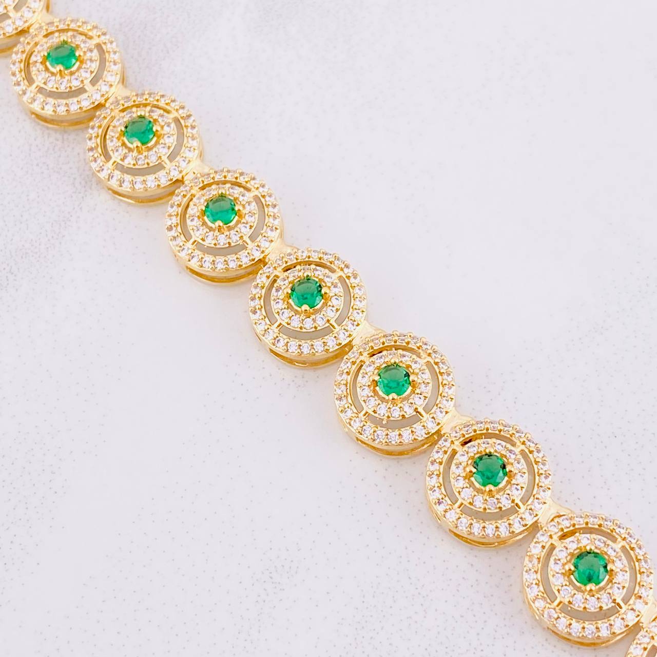 Cadena Tenis Circular 54.45g / 45cm / 11mm Oro Amarillo 18K