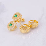 Topos Tenis Circular Colgante 5.65g / 10mm Oro Amarillo 18K