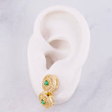Topos Tenis Circular Colgante 5.65g / 10mm Oro Amarillo 18K