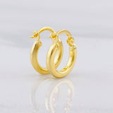 Candongas Lisas 1.1g / 1.3cm Oro Amarillo 18K