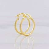 Candongas Serpiente Texturizada 1.2g / 2cm Oro Amarillo 18K